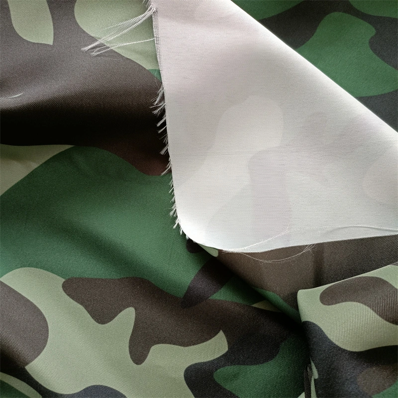 Polyester Camouflage Printed Coated Oxford Fabrics for Tent Bags Cloth