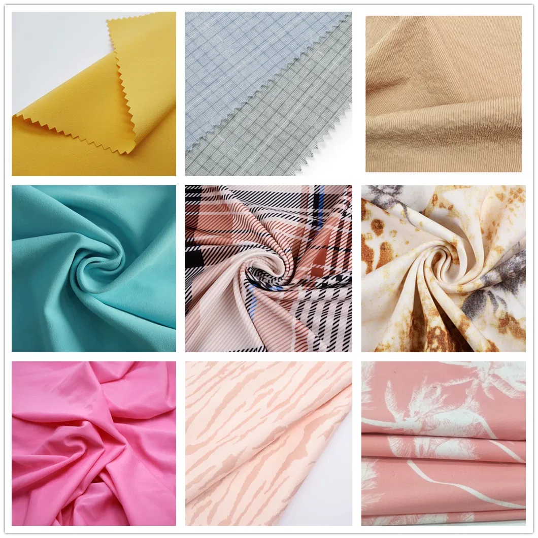 100% Polyester Fabric Colored Elastic Purple Stretch Sateen Fabrics