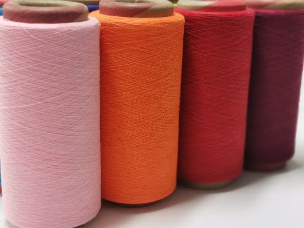 Ne 20s 24s OE Recycled Cotton Polyestesr Yarn for Circular Knitting